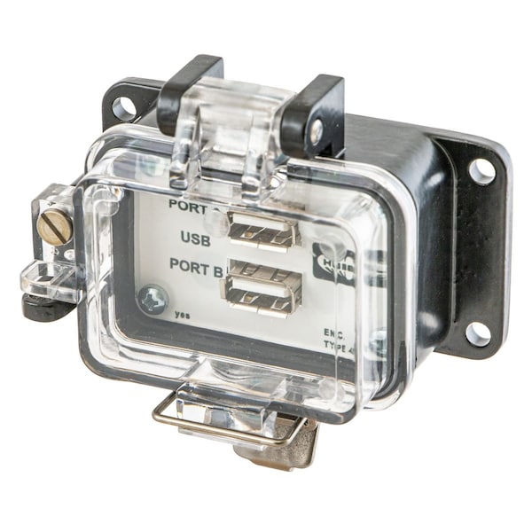 Signal And Control, Panel Safe, Data Port, 2) USB-A, 3' Cable